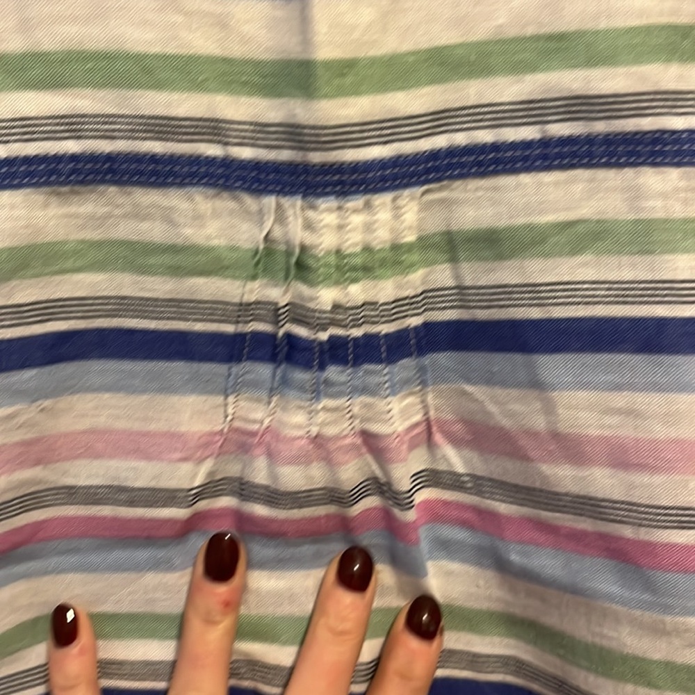 Talbots Top Pullover Pink & Blue striped Size Medium - Picture 5 of 8